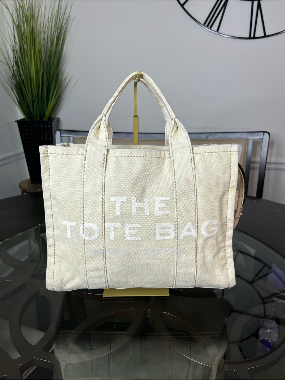 MARC JACOBS The Tote Bag Canvas Tote in Cream